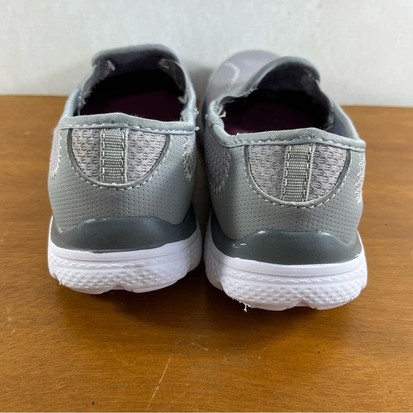 Cool Wave Memory Foam Comfort Slip On Sneakers Gray Moccasins for Women - Picture 3 of 8